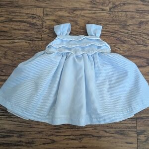 💥3/$24 Cherokee Blue and White Striped Kids Casual Dress